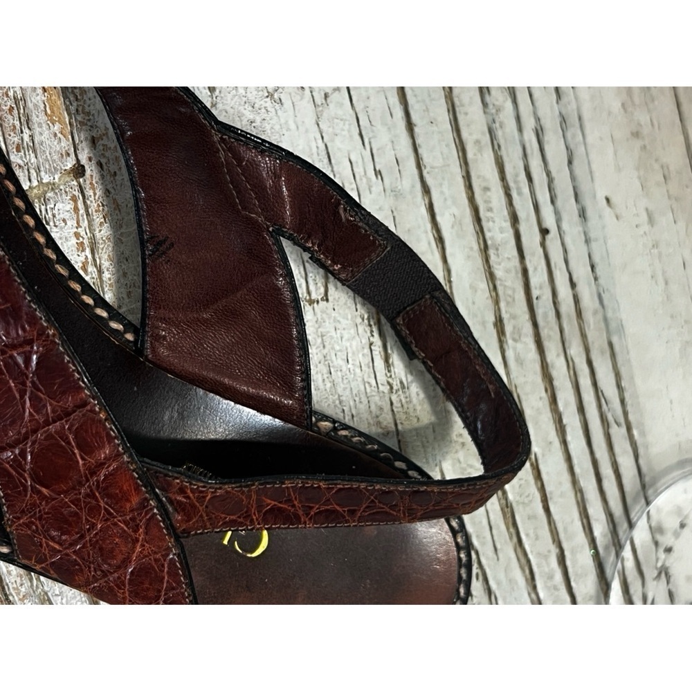 Gucci Women's Brown Leather Sandals size 36.5 - Picture 11 of 16